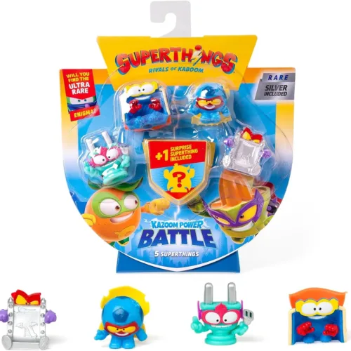 Superthings Kazoom Power pack de 5 figuras tobogan plateado 36518 MAGICBOX