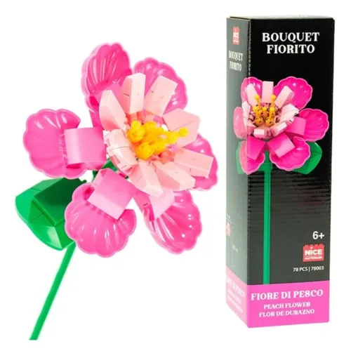Flor durazno rosa construcción bricks para decorar 78 piezas 78003s78000 NICE