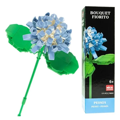 Flor peonia celeste construcción bricks 171 piezas 78004s78000 NICE