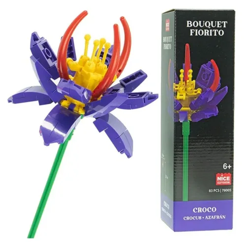 Flor azafrán morado construcción bricks 83 piezas 78005s78000 NICE