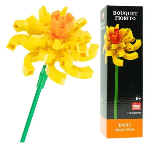 Flor Dalia amarillo construcción bricks decoración 71 piezas 78006s78000 NICE