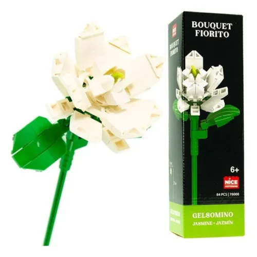 Flor jazmín blanco bricks de construcción decoración 78008s78000 NICE