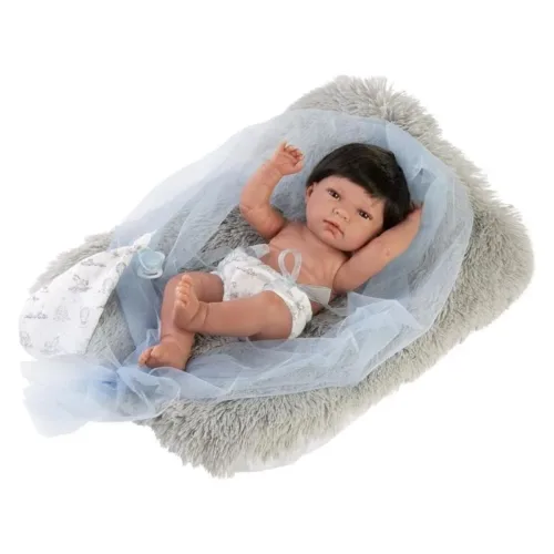 Muñeco Llorens Nico Rn cojín gris 40cm 73803 LLORENS