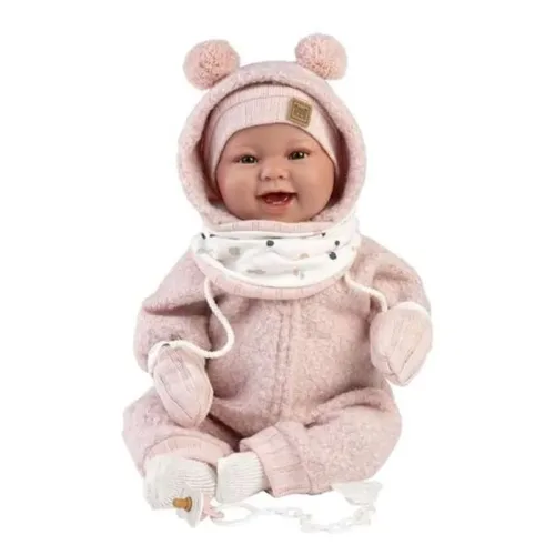 Muñeca Llorens Tela recién nacida sonrisas con chupete 44cm 84480 LLORENS
