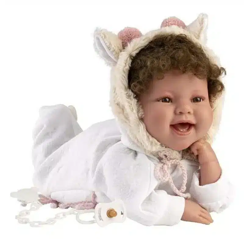 Muñeca Llorens Tala recién nacida sonrisas con chupete 44cm 84482 LLORENS - Imagen 2