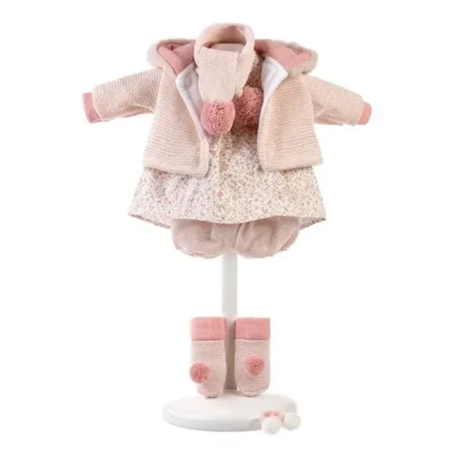 Conjunto vestido con flores para muñecas 40-42cm 42272 LLORENS