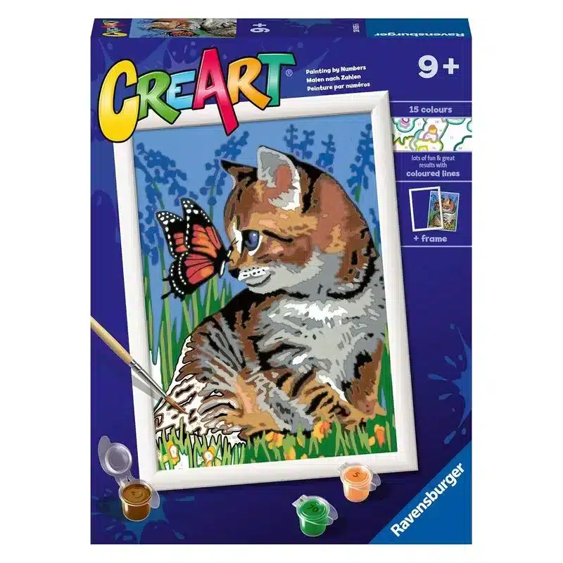 Kit de pintura para niños CreArt gatito y mariposa 28935 6 RAVENSBURG