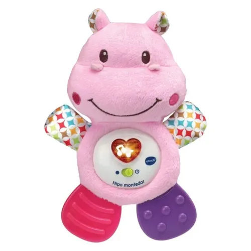 Peluche musical hipopótamo Hipo mordedor con música y luces 80-502557 VTECH