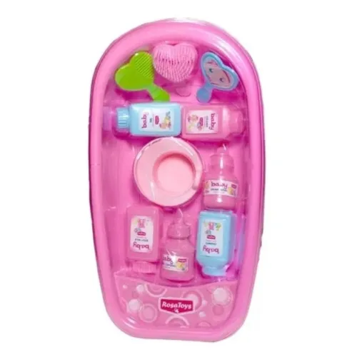 Bañera para muñecas rosa con accesorios incorporados 0111 ROSA TOYS