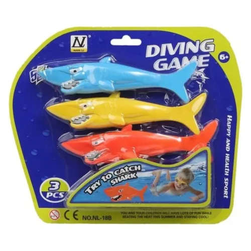 Juego de tiburones de buceo pack de tres unidades 65050 ATOSA