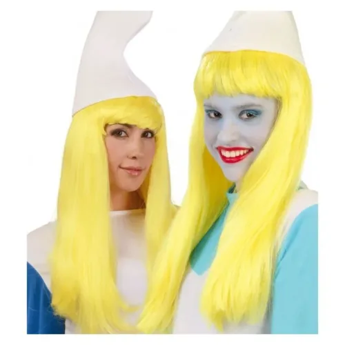 Peluca rubia con flequillo pitufa 4845 GUIRCA