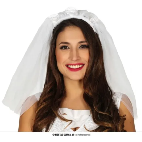 Diadema con velo de novia para adulto 17412 GUIRCA