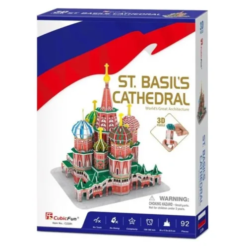 Puzzle 3D Catedral de San Basilio Moscú 184 piezas MC093H JUGUETOON