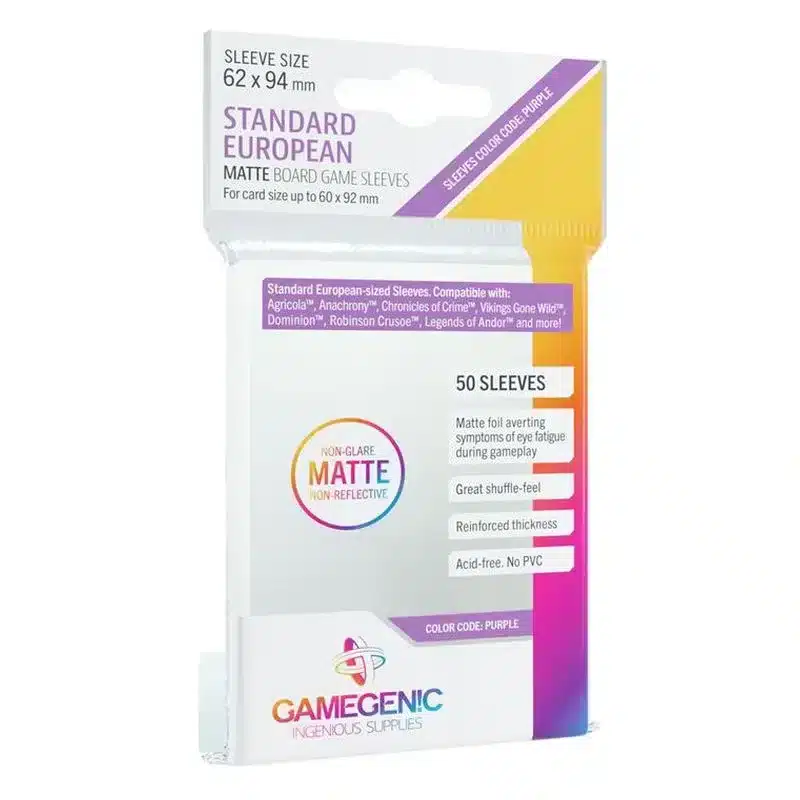 Funda de cartas Sleeves 60x92mm pack de 50 fundas 03112 GAMEGENIC