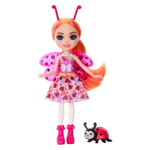 Muñeca con mascota Enchantimals Ladybug y Bestie HNT57 Mattel