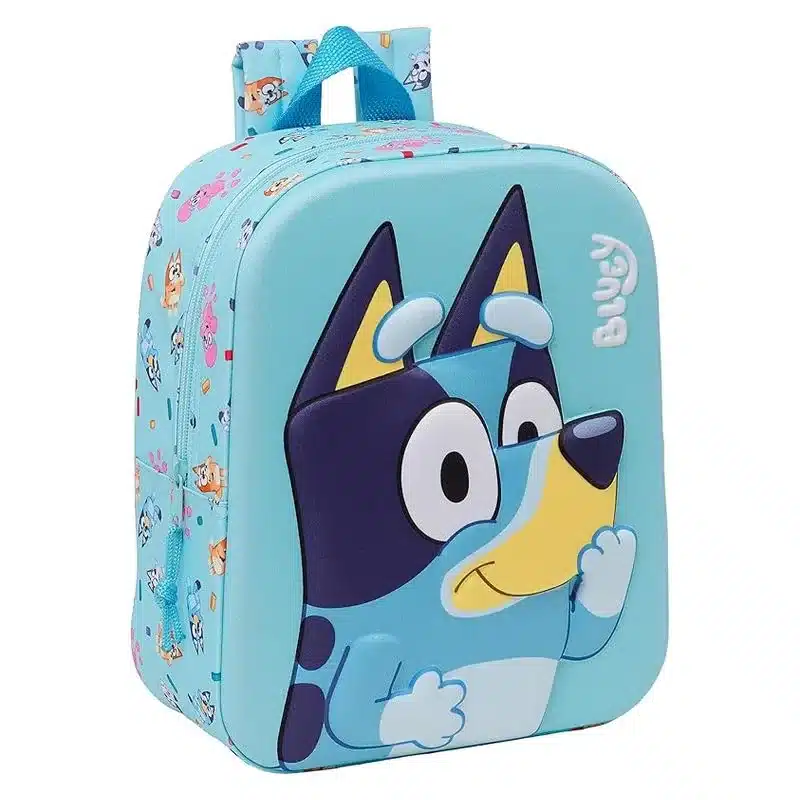 Mochila guardería 3D Bluey adaptable a carro 27cm 612433011 SAFTA