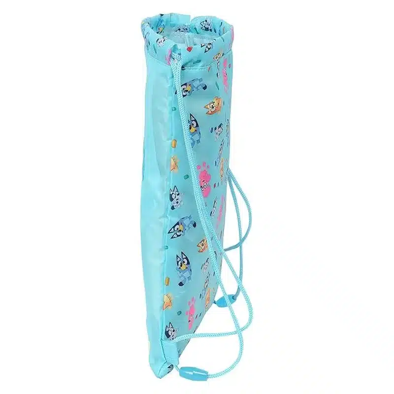 Mochila saco cuerdas Bluey y Bingo celeste 34cm 612433855 SAFTA - Imagen 3