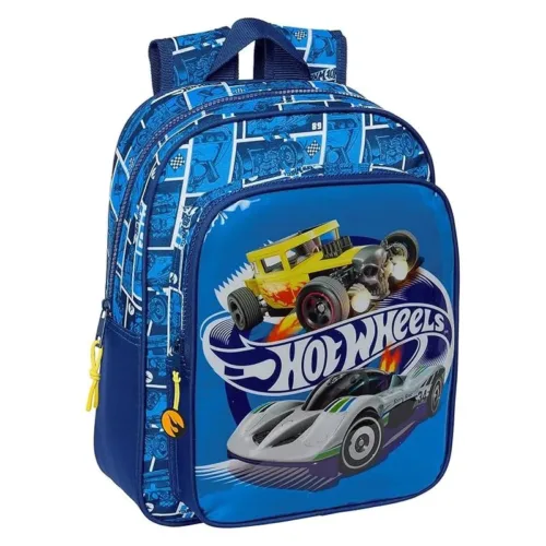 Mochila infantil doble compartimento Hot Wheels Sonny 33cm 612438524 SAFTA