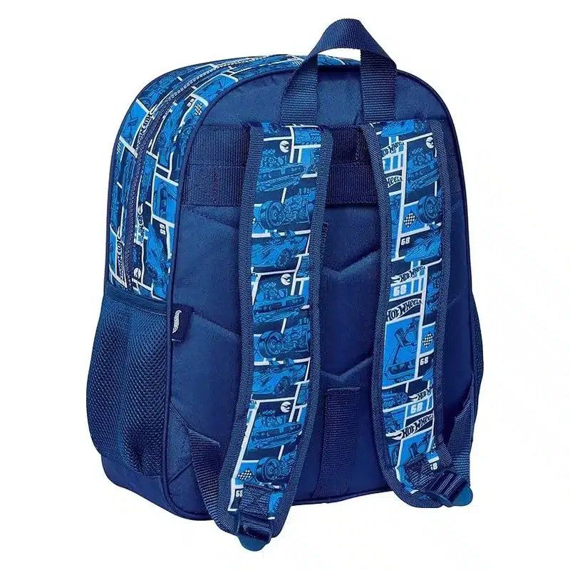 Mochila escolar 38cm Hot Wheels Sonny marino 612438640 SAFTA - Imagen 2