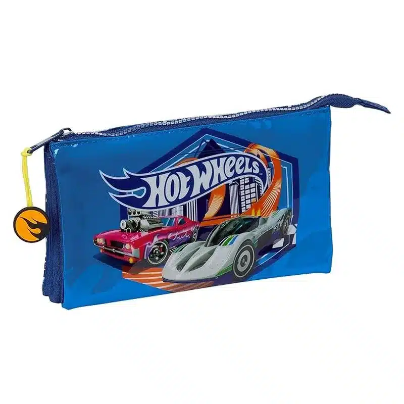 Porta todo triple Hot Wheels Sonny 22cm marino 812438744 SAFTA
