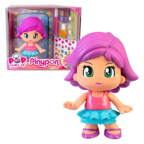 Muñeca Pinypon Pop & Make Up 17cm decora su cara y uñas PNY70000 FAMOSA