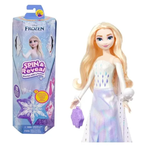 Disney Elsa Frozen Spin y Reveal con sorpresas y accesorios HTG25 MATTEL