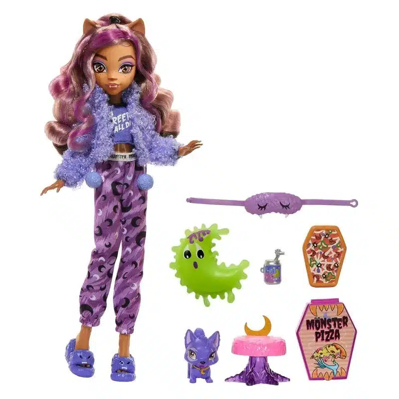Muñeca Monster High fiesta de pijamas Clawdeen Wolf HKY67 MATTEL - Imagen 2
