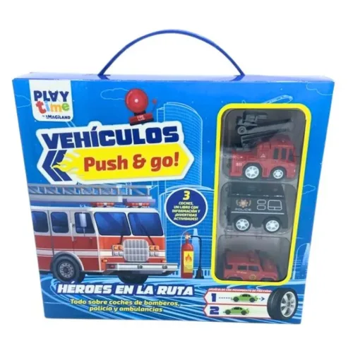 Push and go héroes en la ruta vehículos emergencia PTPU04 IMAGILAND