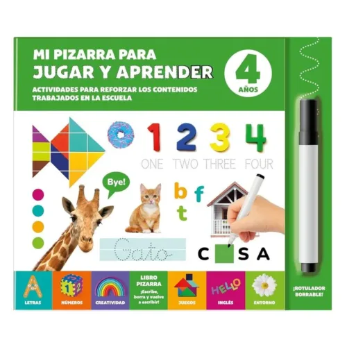 Mi pizarra para aprender y jugar 4 años BOE018 IMAGILAND