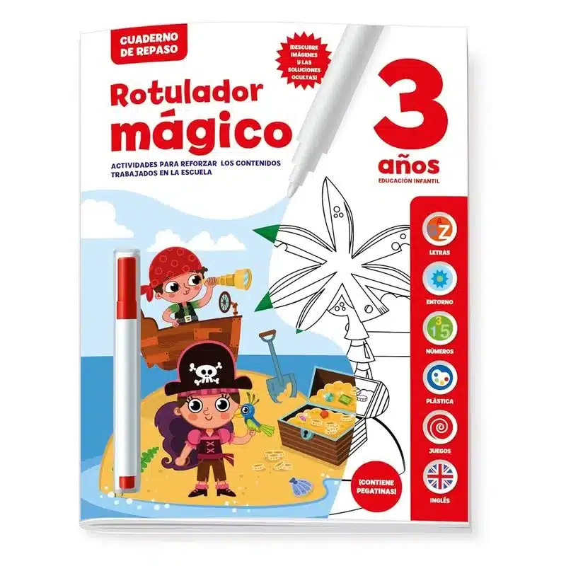 Cuaderno de repaso rotulador mágico 3 años BOE020 IMAGILAND
