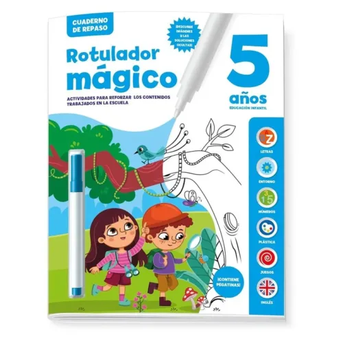 Cuaderno de repaso rotulador mágico 5 años BOE022 IMAGILAND