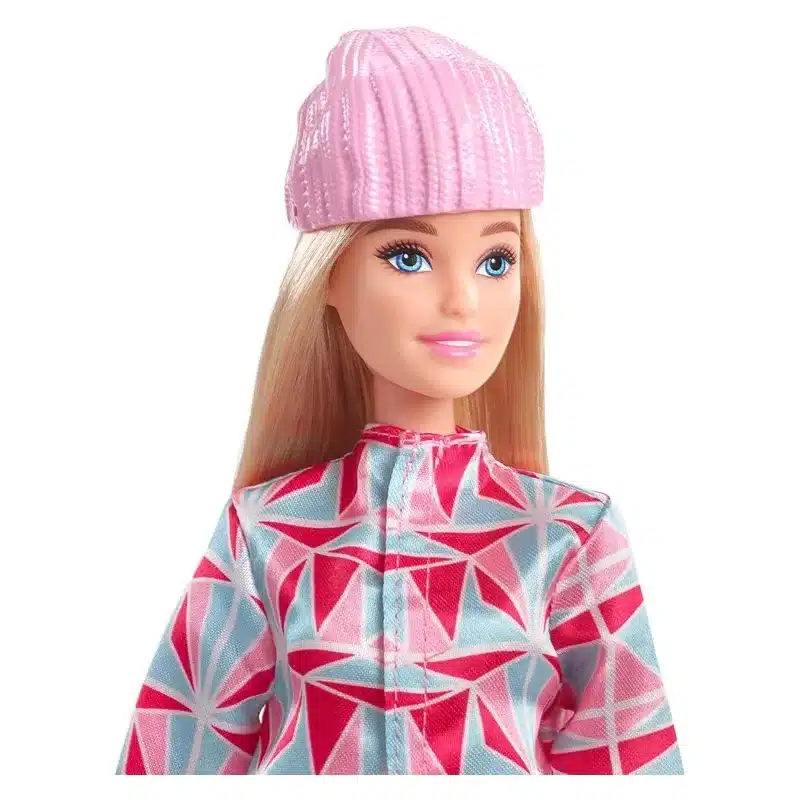 Muñeca Barbie deportista de Invierno con tabla de snowboard HCN32 MATTEL - Imagen 2
