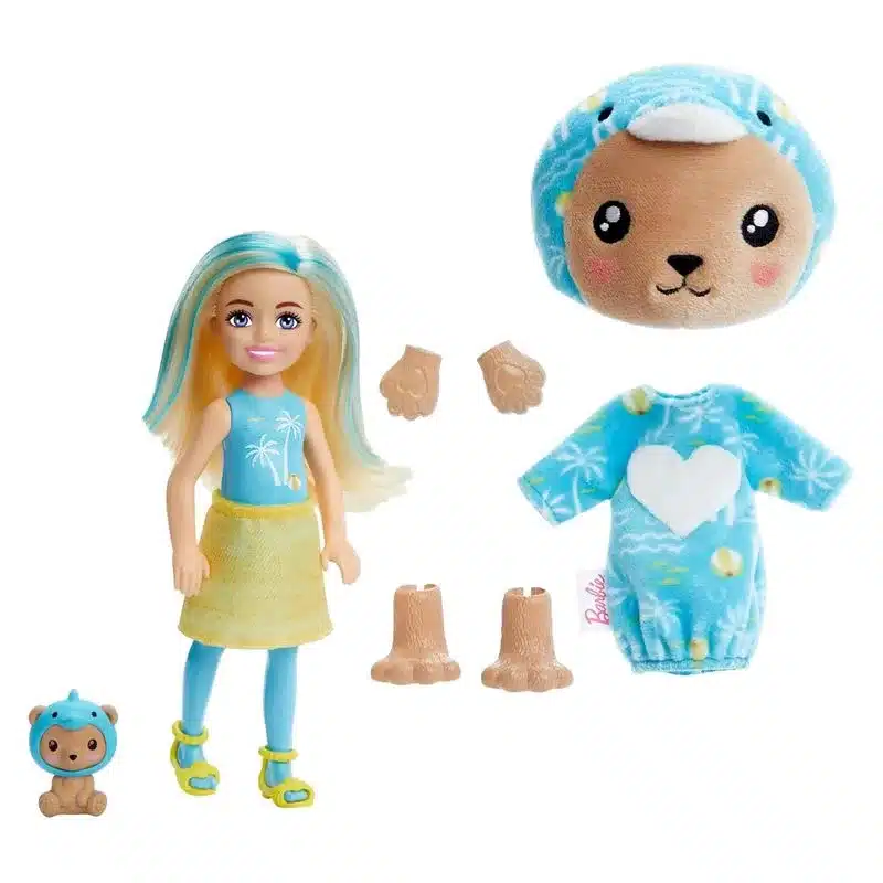 Barbie Chelsea Cutie Reveal disfraz osito delfín con mascota HRK30 MATTEL - Imagen 2