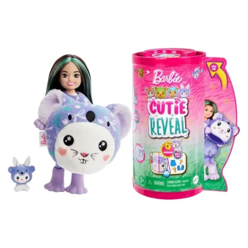 Barbie Chelsea Cutie Reveal disfraz conejo koala con mascota HRK31 MATTEL