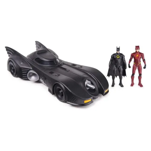 Set de figuras de Batman y Flash junto al Batmóvil 6065275 SPIN MASTE