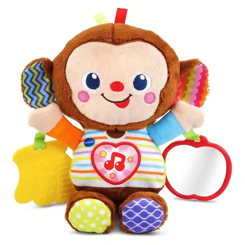 Peluche sonajero con mordedor Monito bebé 80-513422 VTECH - Imagen 2