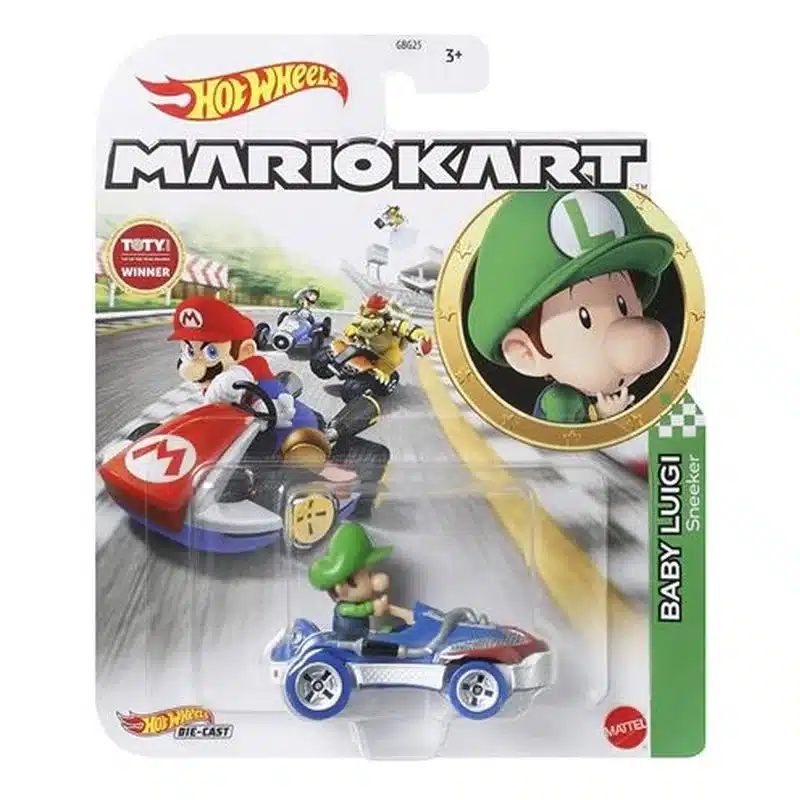 Mini figura Baby Luigi Sneeker Mario Kart HDB28sGBG25 MATTEL - Imagen 2