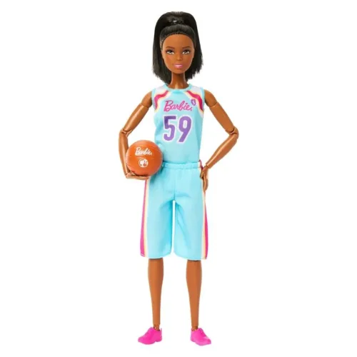 Muñeca Barbie afroamericana puedes ser jugadora de baloncesto HKT74 MATTEL