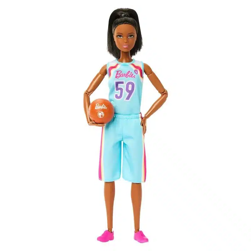 Muñeca Barbie afroamericana puedes ser jugadora de baloncesto HKT74 MATTEL