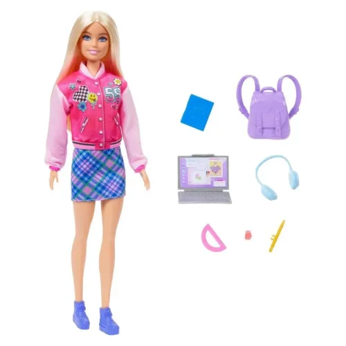 Muñeca Barbie estudiante con ordenador y accesorios HRG84 MATTEL
