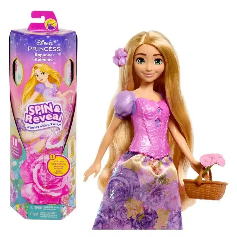 Disney Princess Spin y reveal Rapuncel con accesorios HTV86 MATTEL
