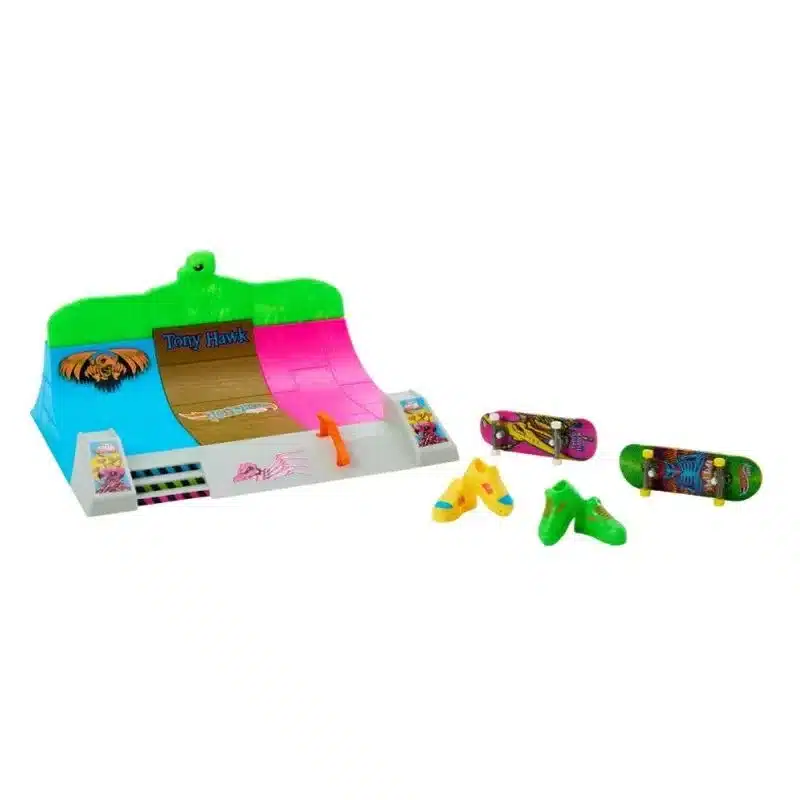 Pista de skate Hot Wheels Tony Hawk con patinates y zapatillas HPG35 MATTEL - Imagen 2