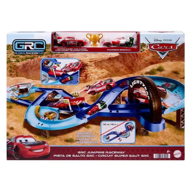 Disney Pixar Cars pista de salto 102cn con vehículos incluidos HXJ32 MATTEL - Imagen 3