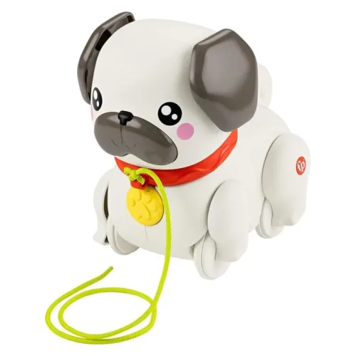 Juguete de arrastre pasea al perrito Pug sonido y luces HTW94 MATTEL