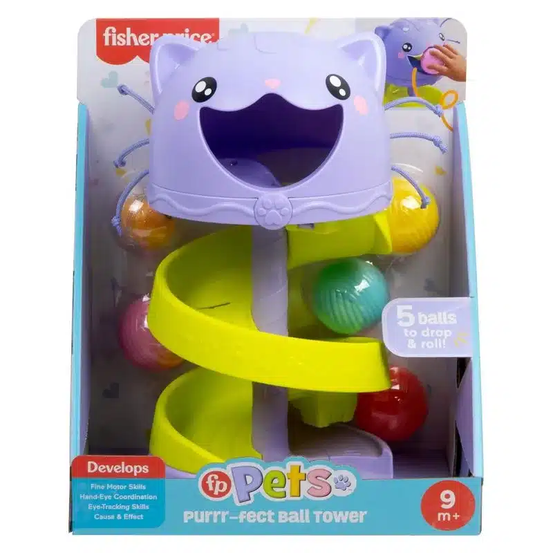 Juguete infantil Purrr torre de pelotas HTW92 MATTEL