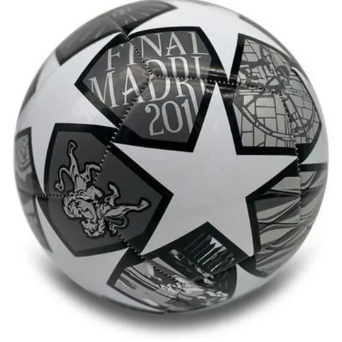 Balón de fútbol estrellas gris y blanco 04433 MOYANO