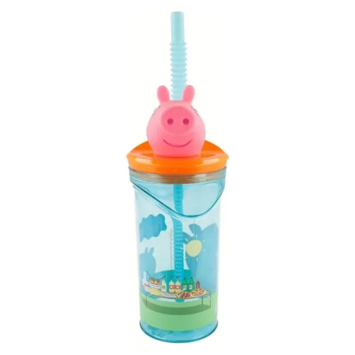 Vaso reutilizable infantil Peppa Pig 360ml con figura 3D 48666 STOR