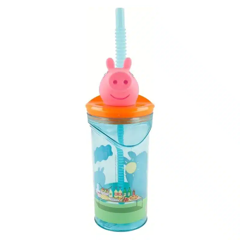 Vaso reutilizable infantil Peppa Pig 360ml con figura 3D 48666 STOR