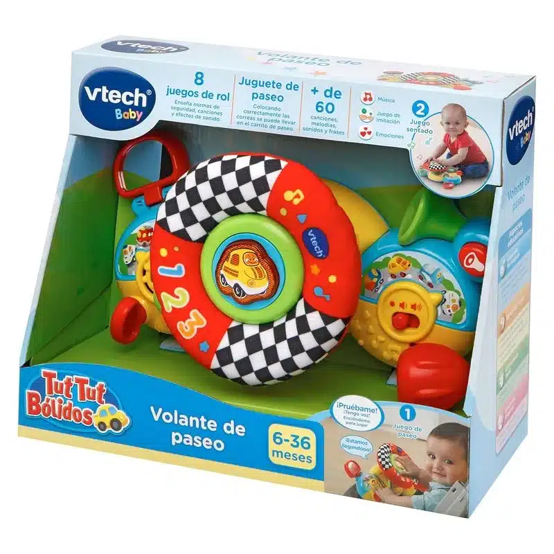 Volante de paseo Tut tut Bólidos con tiras de sujeción 80-192522 VTECH - Imagen 3