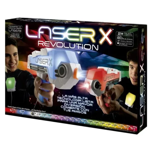 Pistola láser X Revolution Double Blaster largo alcance chaleco 62948046 BIZAK